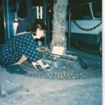 Me in Paris where I discovered a typewriter!
